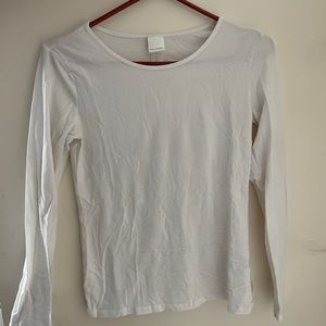 H&M white long sleeve size small